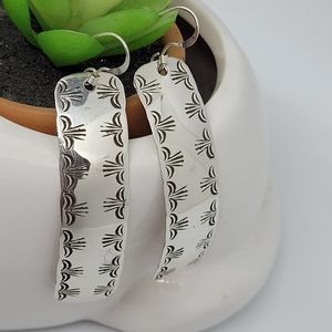 Sterling Silver Drop Earrings Authentic Native American Handcrafted